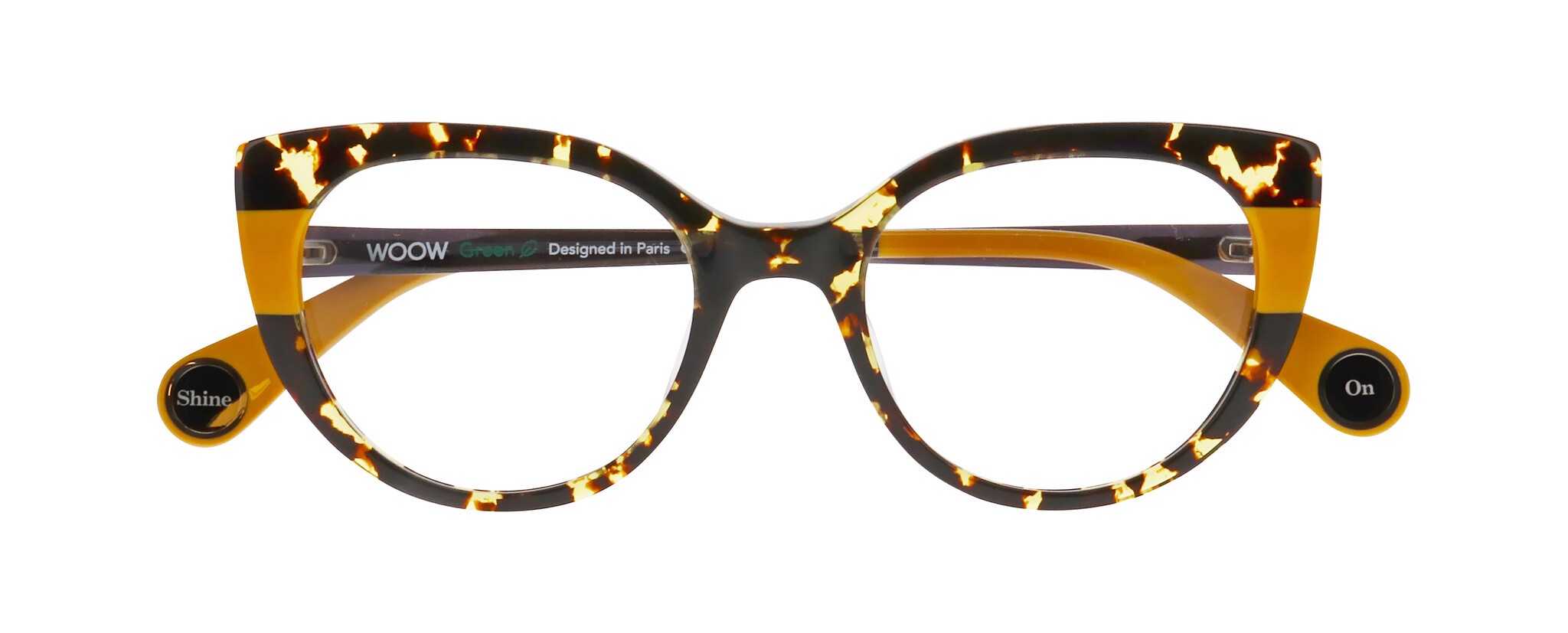 Tortoise and yellow cateye frame